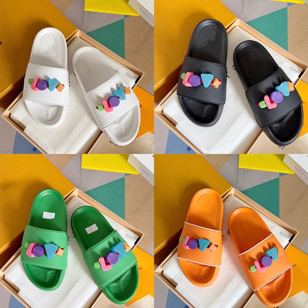 waterfront monograms designer slippers diy love letters multi colours flat rubber slides sliders black white green emboss sandals claquette
waterfront monograms designer slippers diy love letters multi colours flat rubber slides sliders black white green emboss sandals claquette