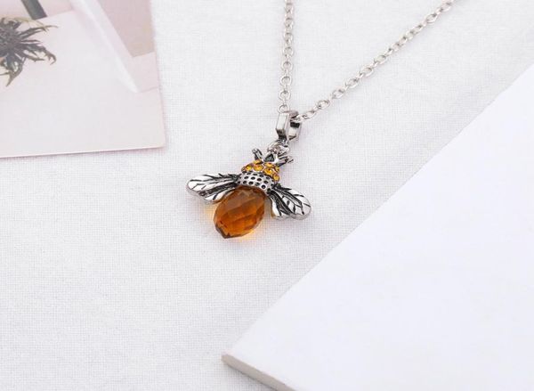 bee necklace personality drop oil yellow necklace exquisite insect sweater chain necklace4946840, Silver 
bee necklace personality drop oil yellow necklace exquisite insect sweater chain necklace4946840, Silver