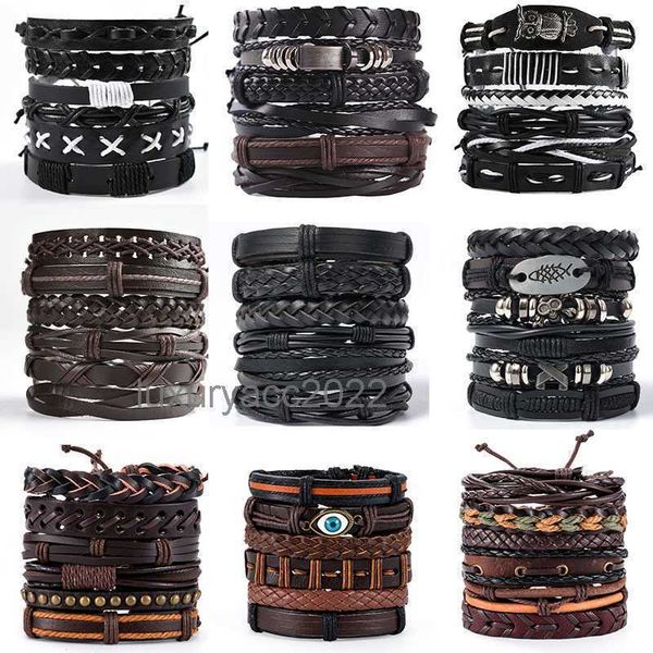 designer bracelet bangle selling men's leather bracelet knitting set multi-layer jewelry hand rope straight, Black
designer bracelet bangle selling men's leather bracelet knitting set multi-layer jewelry hand rope straight, Black