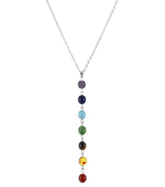 7 chakra gem stone beads pendant necklace women yoga reiki healing balancing maxi necklaces bijoux femme jewelry 20212704158, Silver
7 chakra gem stone beads pendant necklace women yoga reiki healing balancing maxi necklaces bijoux femme jewelry 20212704158, Silver
