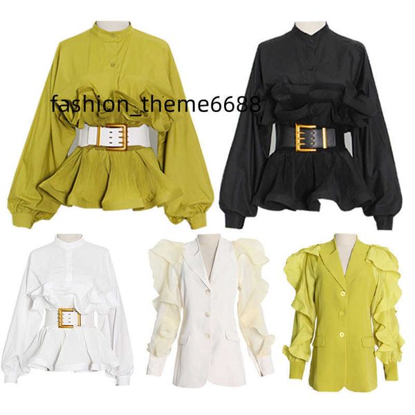 womens blouses shirts spring summer jackets thin outfit floral shape design with big belt blazer body suit holiday clothes, White
womens blouses shirts spring summer jackets thin outfit floral shape design with big belt blazer body suit holiday clothes, White