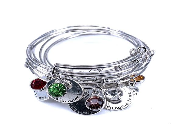 65mm adjustable steel wire bangle birthstone wish do come true love charm bracelet jewelry for women girl gift b181001713733, Golden;silver
65mm adjustable steel wire bangle birthstone wish do come true love charm bracelet jewelry for women girl gift b181001713733, Golden;silver