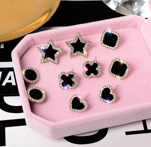 korean 3a black cubic zirconia small stud earrings for women flower heart round star clover earrings fashion jewelry8922587, Golden;silver
korean 3a black cubic zirconia small stud earrings for women flower heart round star clover earrings fashion jewelry8922587, Golden;silver