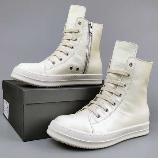 high street skate shoes brand rick high owens sneakers mens pink leather casual men's sneakers men's shoes qv06, Black
high street skate shoes brand rick high owens sneakers mens pink leather casual men's sneakers men's shoes qv06, Black