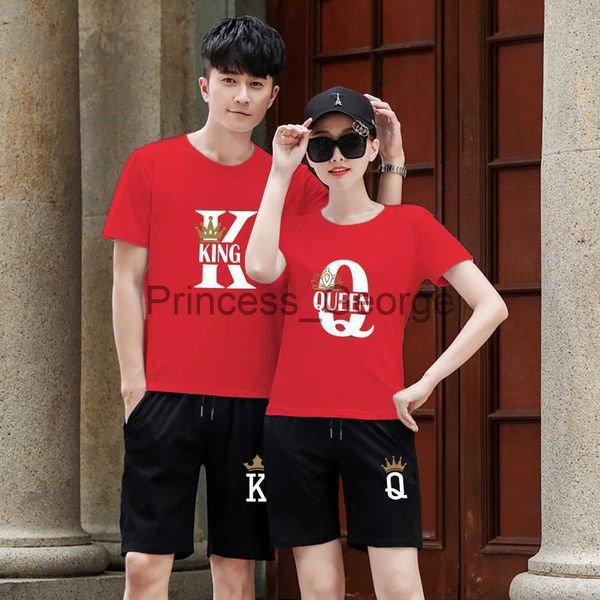 men's tracksuits summer couple suit king queen print tshirt and shorts 2piece lovers cotton tees pants hiphop sports casual women men c, Gray
men's tracksuits summer couple suit king queen print tshirt and shorts 2piece lovers cotton tees pants hiphop sports casual women men c, Gray