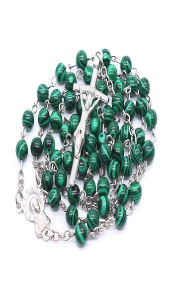 christ catholic highend malachite natural stone jesus rosary cross necklace christian accessories christmas gift2904708, Silver
christ catholic highend malachite natural stone jesus rosary cross necklace christian accessories christmas gift2904708, Silver