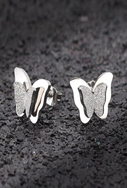 scrub butterfly stainless steel stud earrings for women double titanium steel rose gold and silvergold fashion stud earrings2166356, Golden;silver
scrub butterfly stainless steel stud earrings for women double titanium steel rose gold and silvergold fashion stud earrings2166356, Golden;silver