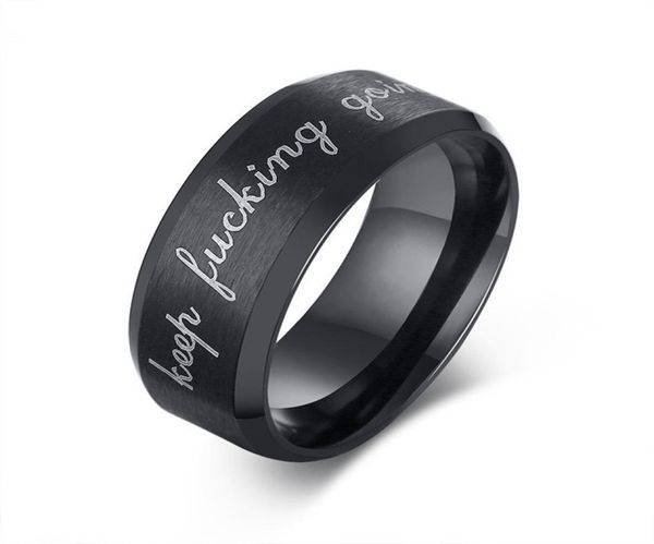 fashion diy jewelry couple rings keep fucking going stainless steel men ring band titanium silver black ring boyfriend husband5108181
fashion diy jewelry couple rings keep fucking going stainless steel men ring band titanium silver black ring boyfriend husband5108181