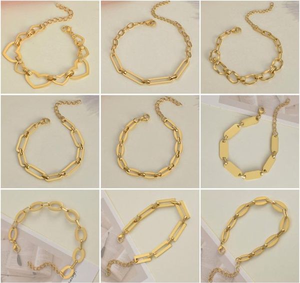 retro stainless steel 18k gold plated paper clip link chain bracelet with extension chains3203509, Black
retro stainless steel 18k gold plated paper clip link chain bracelet with extension chains3203509, Black