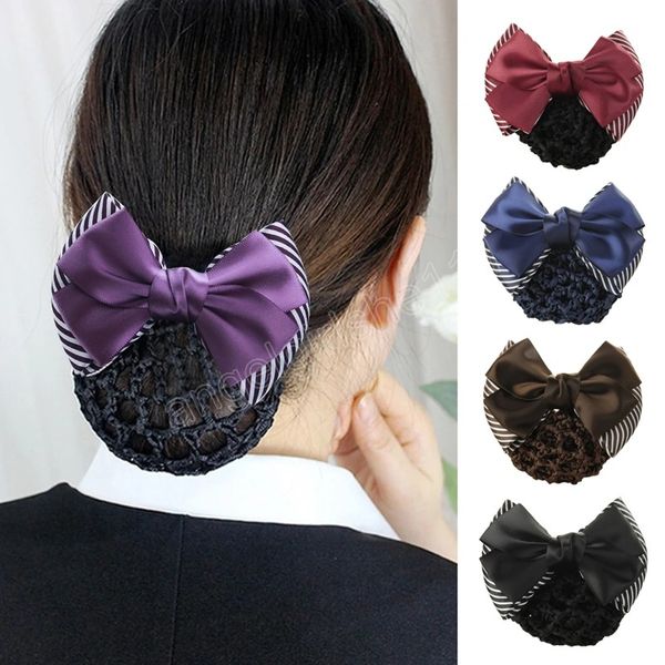 striped ribbon bow barrette hair clip l bank stewardess hairpin professional head flower hair cover net snood hairgrip, Slivery;white
striped ribbon bow barrette hair clip l bank stewardess hairpin professional head flower hair cover net snood hairgrip, Slivery;white