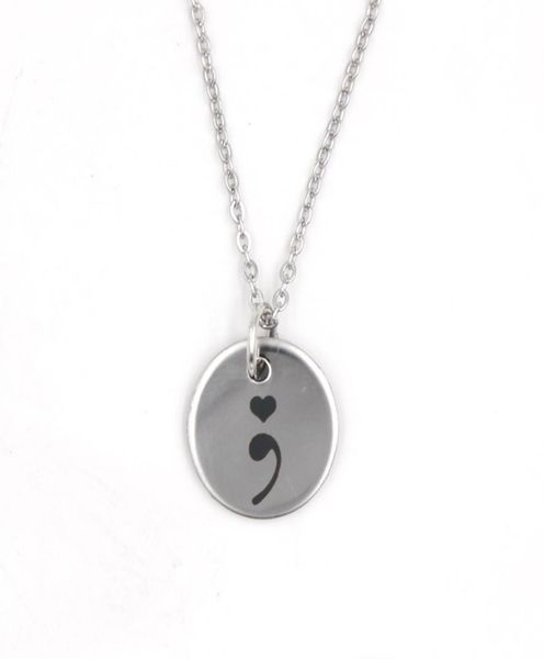 new arrival stainless steel necklace semicolon necklace depression awareness pendant necklace warrior mental health suicide jewelr4014235, Silver
new arrival stainless steel necklace semicolon necklace depression awareness pendant necklace warrior mental health suicide jewelr4014235, Silver