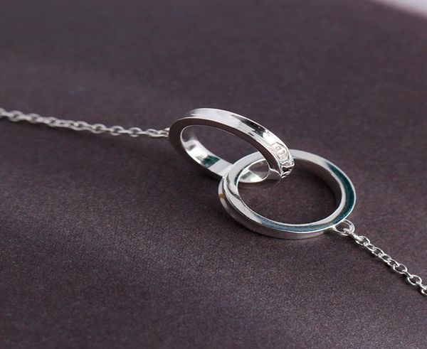 double cycle 925 sterling silver bracelet for women men pure silver chain classical jewelry5847599, Black
double cycle 925 sterling silver bracelet for women men pure silver chain classical jewelry5847599, Black