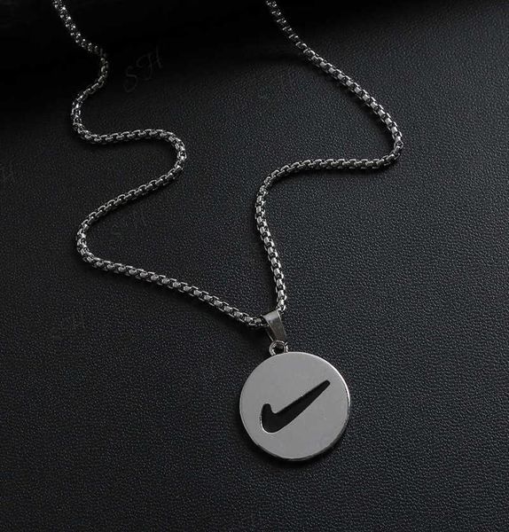 net red couplet hook round brand bungee hip hop necklace012708889, Silver