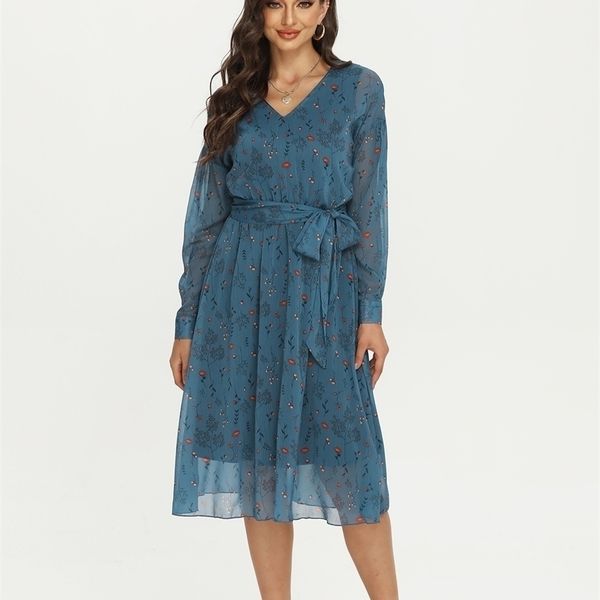 s.flavor summer female vneck chiffon aline dress women elegant floral printed party vestidos long sleeve vintage women clothes 220526, Black;gray
s.flavor summer female vneck chiffon aline dress women elegant floral printed party vestidos long sleeve vintage women clothes 220526, Black;gray