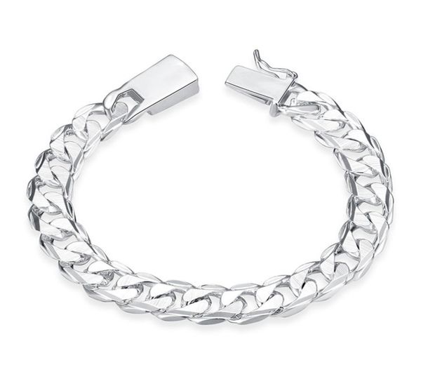 10mm square buckle side body pattern hand men039s s sterling silver plated bracelet men and women 925 silver 1413376, Black
10mm square buckle side body pattern hand men039s s sterling silver plated bracelet men and women 925 silver 1413376, Black
