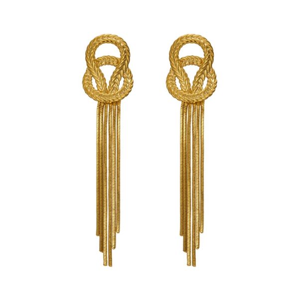 vintage women earring metal knot chain stud earrings for women punk jewelry gold chain tassel earring pendant gothic brincos femme4670121, Golden;silver
vintage women earring metal knot chain stud earrings for women punk jewelry gold chain tassel earring pendant gothic brincos femme4670121, Golden;silver