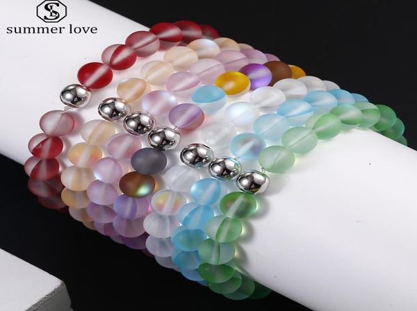 8mm dull polish frosted crystal glass flash stone bead bracelet for women men multicolor moonstone strand beads bracelet fashion j5185330, Black
8mm dull polish frosted crystal glass flash stone bead bracelet for women men multicolor moonstone strand beads bracelet fashion j5185330, Black