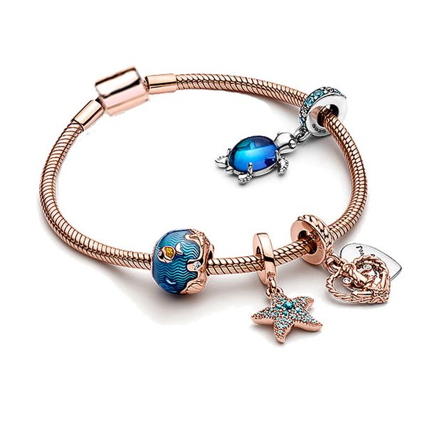 2023 new ocean series charms bracelets starfish turtle pendant diy fit pandora bracelet for women designer jewelry with box, Golden;silver
2023 new ocean series charms bracelets starfish turtle pendant diy fit pandora bracelet for women designer jewelry with box, Golden;silver