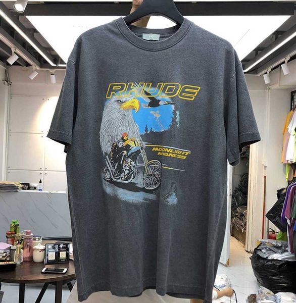 rhude t shirt men women washed do old streetwear t-shirts summer style high-quality tees6, White;black
rhude t shirt men women washed do old streetwear t-shirts summer style high-quality tees6, White;black