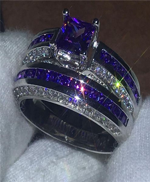 2018 couple anniversary ring set 10kt white gold filled engagement wedding band rings for women purple 5a zircon jewelry gift3400144, Slivery;golden
2018 couple anniversary ring set 10kt white gold filled engagement wedding band rings for women purple 5a zircon jewelry gift3400144, Slivery;golden