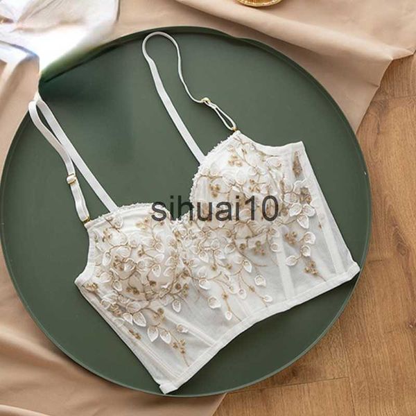 women's t-shirt high street women's camisole 2022 new fashion embroidered 3d petal bustier bra cropped female thin underwear j230, White
women's t-shirt high street women's camisole 2022 new fashion embroidered 3d petal bustier bra cropped female thin underwear j230, White