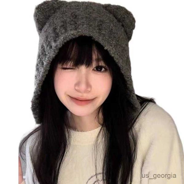 caps winter women knitted beanie earflap hat cozy panda ear bomber cap ear protection warm wool trapper hat for women r230627, Blue;gray
caps winter women knitted beanie earflap hat cozy panda ear bomber cap ear protection warm wool trapper hat for women r230627, Blue;gray