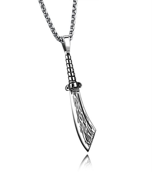 antique fantasy medieval soilder sword pendant stainless steel necklace3214280, Silver
antique fantasy medieval soilder sword pendant stainless steel necklace3214280, Silver