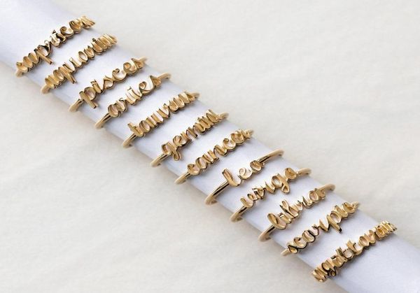2020 new gold color twelve constellations rings letter opening adjustable wedding ring for women party jewelry gift5965108, Silver
2020 new gold color twelve constellations rings letter opening adjustable wedding ring for women party jewelry gift5965108, Silver