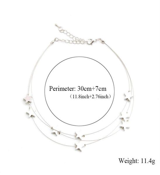 fashion multilayer star choker necklace for women simple pentagram pendant chain necklaces korean sweet jewelry collares accessor1841233, Silver
fashion multilayer star choker necklace for women simple pentagram pendant chain necklaces korean sweet jewelry collares accessor1841233, Silver