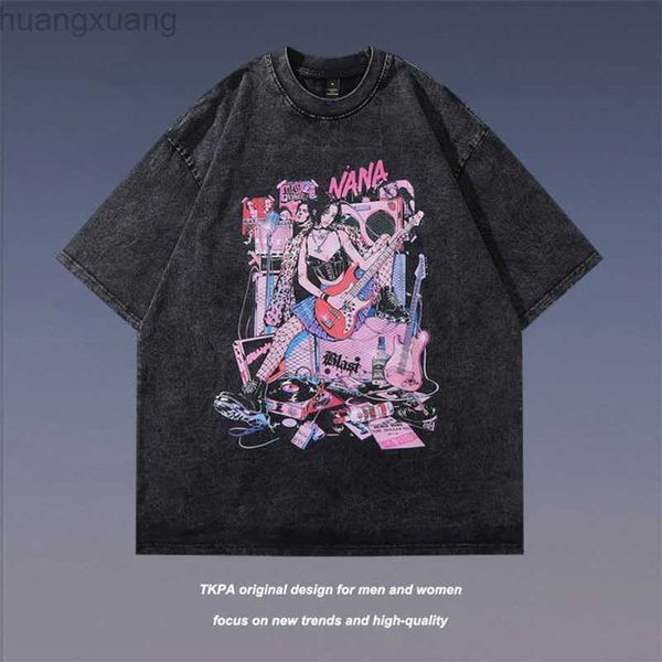 tkpa street punk anime print short sleeve t-shirt for men and women vintage hip hop half sleeve t-shirt trend, White;black
tkpa street punk anime print short sleeve t-shirt for men and women vintage hip hop half sleeve t-shirt trend, White;black