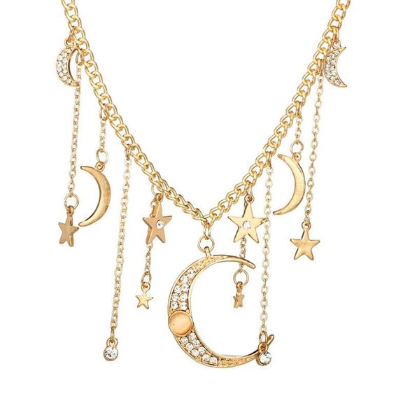 fashion moon star necklaces pendants for women rhinestone chokers necklace gold plated link chains jewelry gift4778184, Silver
fashion moon star necklaces pendants for women rhinestone chokers necklace gold plated link chains jewelry gift4778184, Silver