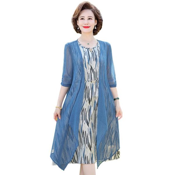 dresses middle age mother summer dress two piece set 2022 new fashion women fashion chiffon tank dresses and outerwear vestido, Black;gray
dresses middle age mother summer dress two piece set 2022 new fashion women fashion chiffon tank dresses and outerwear vestido, Black;gray