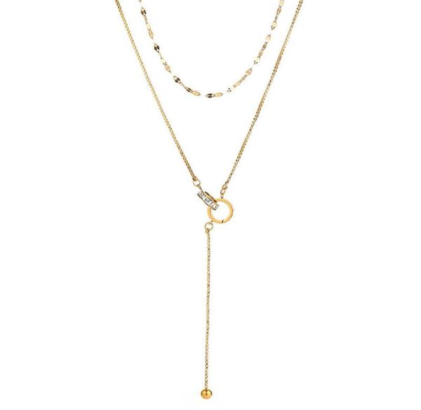 pendant necklaces 2021 double layered necklace female trendy jewelry goldrose gold color roman loop sweater decoration chain part6837146, Silver
pendant necklaces 2021 double layered necklace female trendy jewelry goldrose gold color roman loop sweater decoration chain part6837146, Silver
