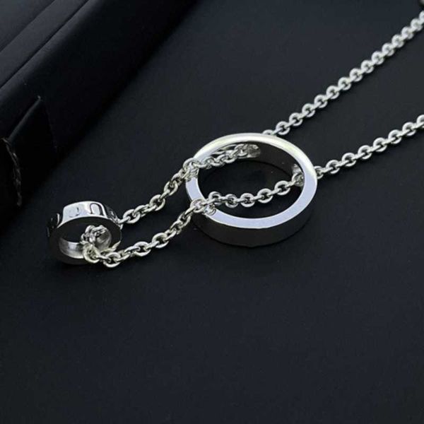 silver double ring circle necklace with time comes runs personalized and fashionable simple collar chain
silver double ring circle necklace with time comes runs personalized and fashionable simple collar chain