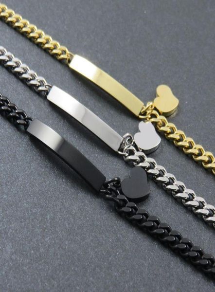 women heart bracelet stainless steel id love hearts charm bangle diy logo lady jewelrylink chain link3328486, Black
women heart bracelet stainless steel id love hearts charm bangle diy logo lady jewelrylink chain link3328486, Black