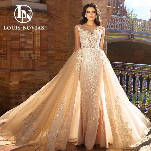 2 in 1 mermaid wedding dress 2023 sweetheart applique detachable train beading champagne sheath lace dress for bride vestidos de novia, White
2 in 1 mermaid wedding dress 2023 sweetheart applique detachable train beading champagne sheath lace dress for bride vestidos de novia, White
