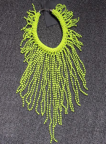 european fashion neon yellow statement women long beading chokers star punk fluorescence chunky tassels bead chains necklace9178307, Silver
european fashion neon yellow statement women long beading chokers star punk fluorescence chunky tassels bead chains necklace9178307, Silver