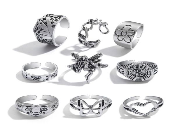 9pcs vintage silver rings set for women,butterfly heart stacking ring adjustable9912103
9pcs vintage silver rings set for women,butterfly heart stacking ring adjustable9912103