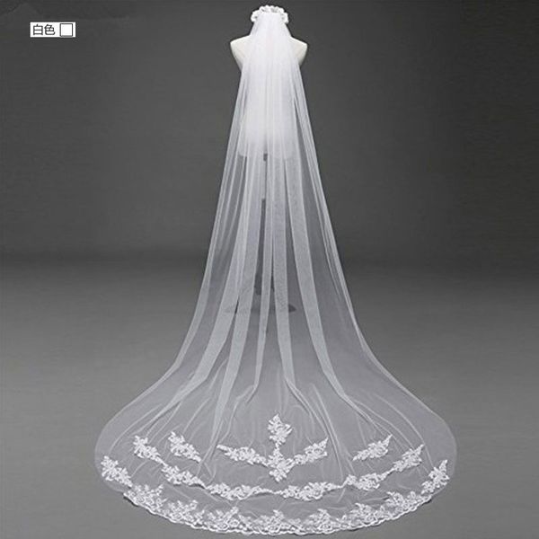 3 meter cathedral wedding veils long lace edge bridal veil with comb wedding accessories bride wedding veil, Black
3 meter cathedral wedding veils long lace edge bridal veil with comb wedding accessories bride wedding veil, Black