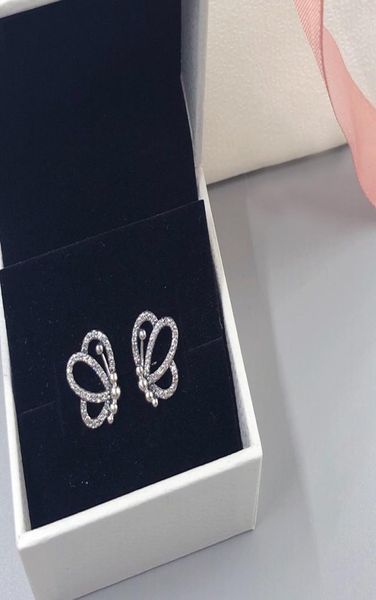 19 new arrival 925 sterling silver stud earring for pandora butterfly outlines earrings luxury designer women earrings original bo4135846, Golden;silver
19 new arrival 925 sterling silver stud earring for pandora butterfly outlines earrings luxury designer women earrings original bo4135846, Golden;silver