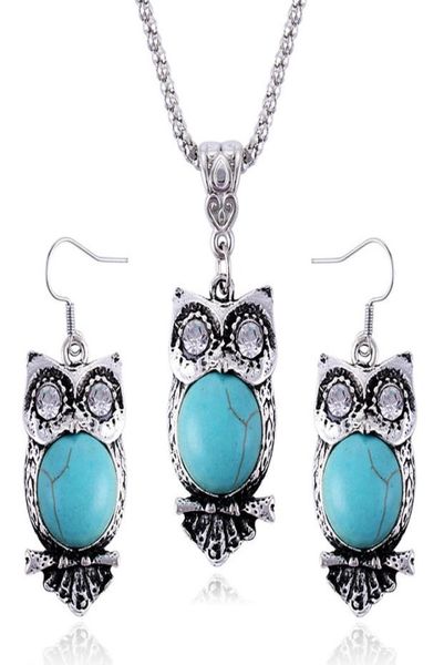 vintage bohemian alloy turquoise necklace earrings set cute exaggerated owl pendant jewelry sets for women jewelry accessories1749666, Silver
vintage bohemian alloy turquoise necklace earrings set cute exaggerated owl pendant jewelry sets for women jewelry accessories1749666, Silver