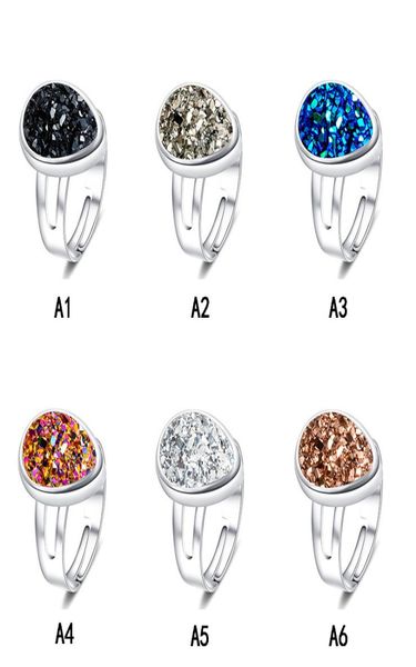 6 color luxury druzy rings water drop heart square shape healing natural drusy stone designer rings for women fashion jewelry gift4969548, Golden;silver
6 color luxury druzy rings water drop heart square shape healing natural drusy stone designer rings for women fashion jewelry gift4969548, Golden;silver