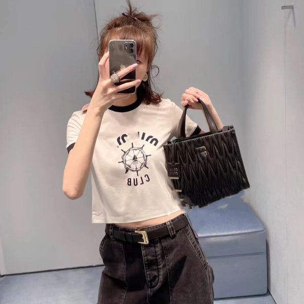 summer letter print logo t-shirt slim fit versatile short sleeved women tee, White
summer letter print logo t-shirt slim fit versatile short sleeved women tee, White