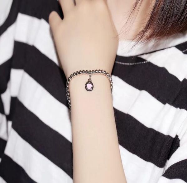 925 sterling silver fashion women party jewelry white color heart pendant bracelet female bead chain charm bracelet1455701, Black
925 sterling silver fashion women party jewelry white color heart pendant bracelet female bead chain charm bracelet1455701, Black
