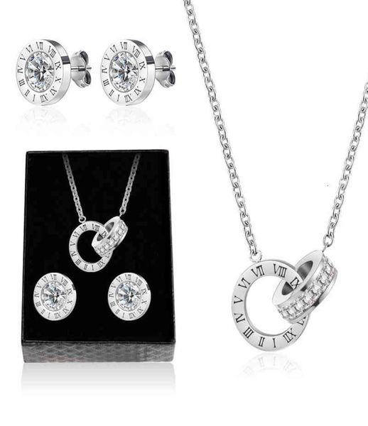 vcorm luxury roman numeral necklace earrings set for women fashion stainless steel crystal stud earring wedding jewelry gift box9546372, Golden
vcorm luxury roman numeral necklace earrings set for women fashion stainless steel crystal stud earring wedding jewelry gift box9546372, Golden