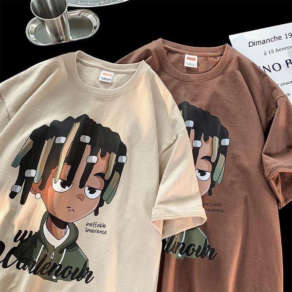 men's t-shirts european and american fashion graphic t-shirt men and women loose design short sleeve couple hip hop casual harajuku y2k, White;black
men's t-shirts european and american fashion graphic t-shirt men and women loose design short sleeve couple hip hop casual harajuku y2k, White;black