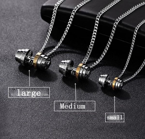 barbell steel color stainless steel necklace mens couple pendants fitness sport man fitness accesories jewelry on the neck pride3007627, Silver
barbell steel color stainless steel necklace mens couple pendants fitness sport man fitness accesories jewelry on the neck pride3007627, Silver