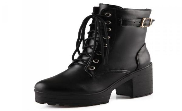 fashion female women martin lace up ankle boots black white boots ultra very high heel bootie block chunky heel size 34403230197
fashion female women martin lace up ankle boots black white boots ultra very high heel bootie block chunky heel size 34403230197