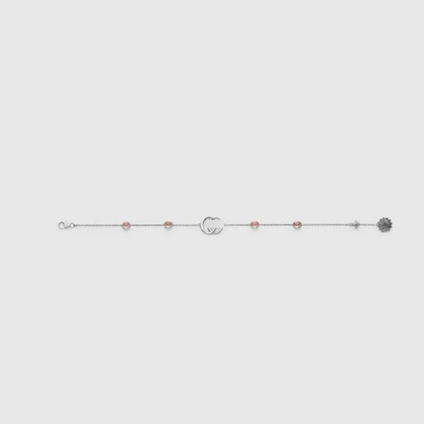 double sterling silver fashion men's women's old and versatile daisy family bracelet, Black
double sterling silver fashion men's women's old and versatile daisy family bracelet, Black