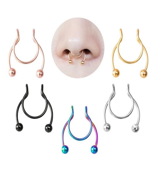 nose ring fake septum piercing stainless steel clip hoop nose rings gold stud for women non pierced body jewelry8321482, Silver
nose ring fake septum piercing stainless steel clip hoop nose rings gold stud for women non pierced body jewelry8321482, Silver